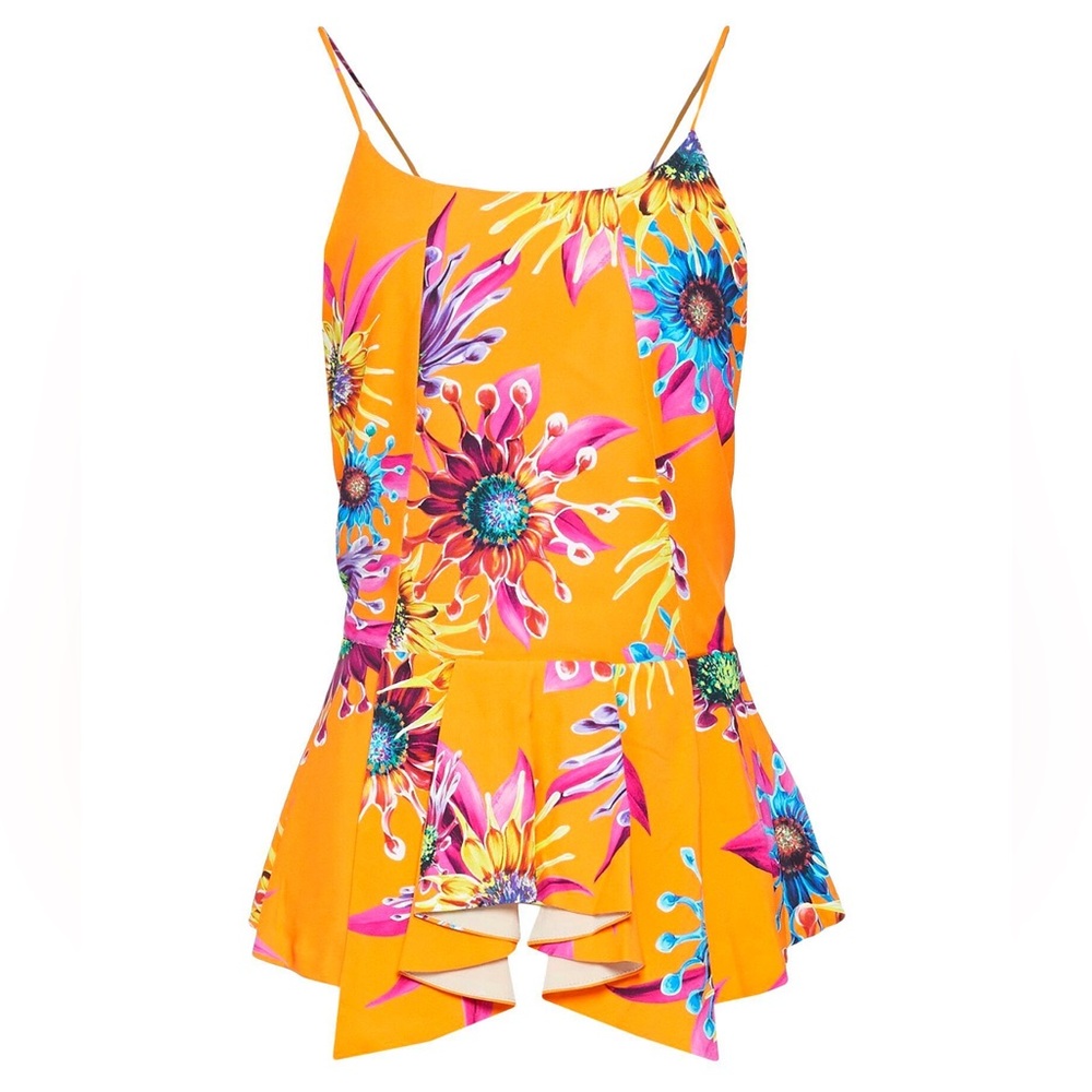 MSGM | Floral Peplum Top NWOT
